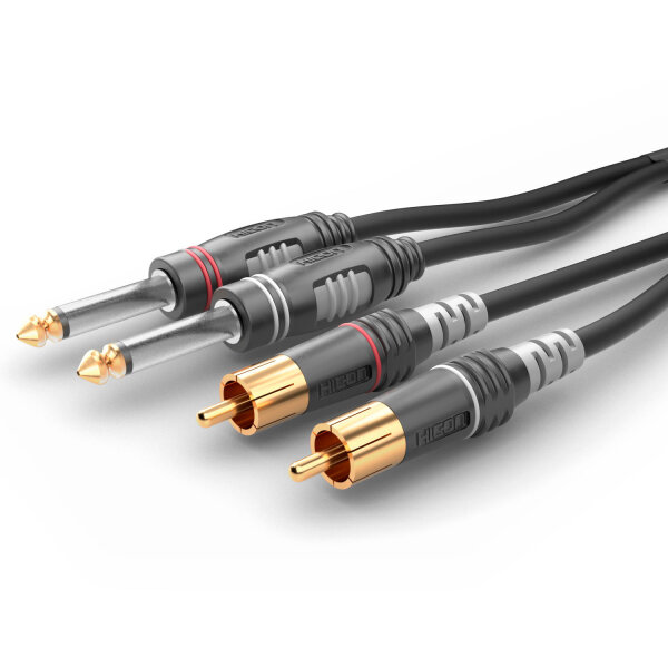 Instrument cable | 2 x jack / 2 x RCA, HICON