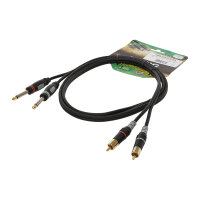 Instrumentenkabel | 2 x Klinke / 2 x Cinch, HICON | 0,90 m
