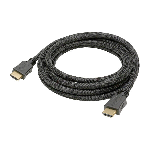 Multimediakabel HDMI® HighSpeed-Cable with Ethernet & ARC, 4K, Überzug aus semitransparenten Nylongewebe | HDMI® / HDMI® | 7,50m | schwarz