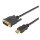 Multimedia cable HDMI-Adapterkabel, 19 x 0,08 mm² | HDMI® / DVI
