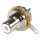 HICON Cinch (RCA), 2-pol , Metall-, Löttechnik-Einbaubuchse, vernickelte(r) Kontakt(e), Gewinde 1/2", silbergrau