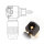 HICON RCA screw & play, 2-pole , metal-, screw-type-male connector, hard gold-plated contact(s), 90° angled, black