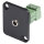 HICON jack (3,5mm), 3-pole , metal-, screw-type-female connector, nickel plated contact(s), Type D, black