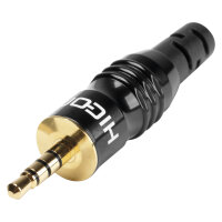 HICON jack (3,5mm), 4-pole , metal-, Soldering-male...