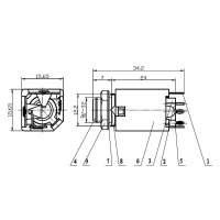 HICON Klinke (6,3mm), 2-pol , Kunststoff-,...