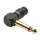 HICON Jack (6.3mm / 1/4“) screw & play  metal-screw-type-male connector, Sold pin, gold plated pin, 90° angled, black