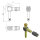 HICON Jack (6.3mm / 1/4“) screw & play  metal-screw-type-male connector, Sold pin, gold plated pin, 90° angled, black