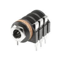 HICON jack (6,3mm), 3-pole , plastic-, Soldering-female...