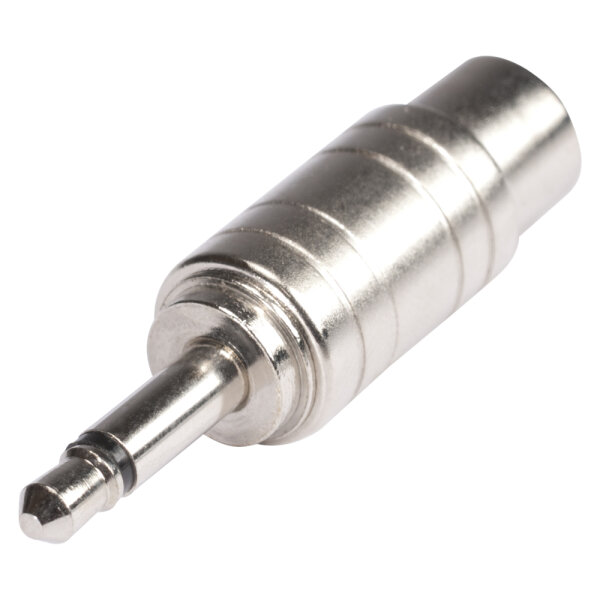 HICON  Adapter | Minijack male 3,5 mm mono/RCA female straight, chrome coloured