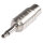 HICON  Adapter | Minijack male 3,5 mm mono/RCA female straight, chrome coloured