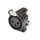 HICON XLR, 3-pole , plastic-, Print connection vertical-female connector, Type A, black