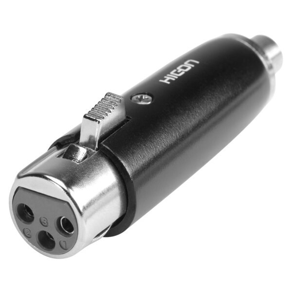 HICON  Adapter | RCA female/XLR 3-pole female straight, black
