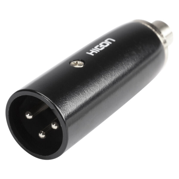 HICON  Adapter | RCA female/XLR 3-pole male straight, black