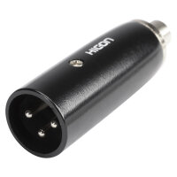HICON  Adapter | RCA female/XLR 3-pole male straight, black