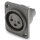 HICON XLR, Waterproof and dustproof to IP54 while connected , 3-pole , Polyamide-female connector, gold plated contact(s), straight, black