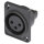 HICON XLR, 3-pole , plastic-, Soldering-female connector, silver plated contact(s), Type D, black