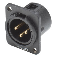 HICON XLR, 3-pole , metal-, Soldering-male connector,...