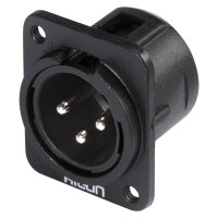 HICON XLR, 3-pole , metal-, Soldering-male connector,...