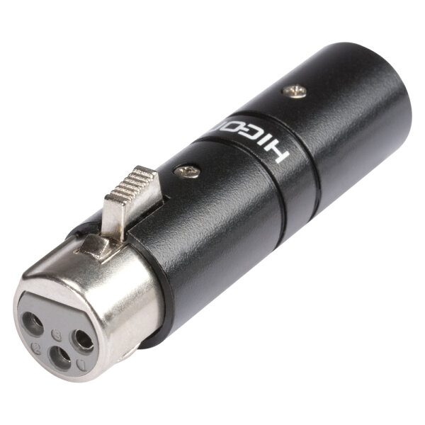 HICON  Adapter | XLR 3-pole female/XLR 5-pole male straight, black