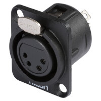 HICON XLR, 4-pole , metal-, Soldering-female connector,...