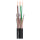 HICON XLR PRO+, 5-pole female, silver-plated contacts, black metal housing, black metal cap, 6-chuck collet strain relief