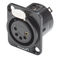 HICON XLR, 5-pol , metal-, Soldering-female connector,...