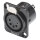 HICON XLR, 5-pol , metal-, Soldering-female connector, silver plated contact(s), Type D, black