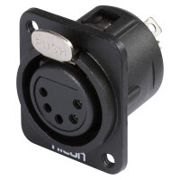 HICON XLR, 5-pol , metal-, Soldering-female connector,...