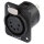 HICON XLR, 5-pol , metal-, Soldering-female connector, silver plated contact(s), Type D M3, black
