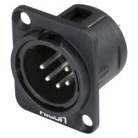 HICON XLR, 5-pol , metal-, Soldering-male connector,...