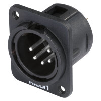 HICON XLR, 5-pol , metal-, Soldering-male connector,...