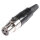 HICON Mini-XLR, 3-pol , Metall-, Löttechnik-Kabelbuchse, vergoldete(r) Kontakt(e), gerade, nickelfarben