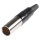 HICON Mini-XLR, 5-pol , metal-, Soldering-male connector, gold plated contact(s), straight, nickel