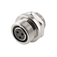 HICON Mini-XLR, IP67 , 3-pole , metal-, Soldering-female...