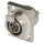 HICON Mini-XLR, 5-pol , metal-, Soldering-female connector, gold plated contact(s), special, nickel