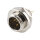 HICON Mini-XLR, IP67 , 4-pol , Metall-, Löttechnik-Einbaustecker, vergoldete(r) Kontakt(e), Gewinde 10,9 mm