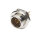 HICON Mini-XLR, 5-pol , metal-, Soldering-male connector, gold plated contact(s), Thread 10,9 mm, nickel