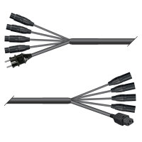AES / EBU, DMX & Power Looms | 4x XLR 3-pol female...