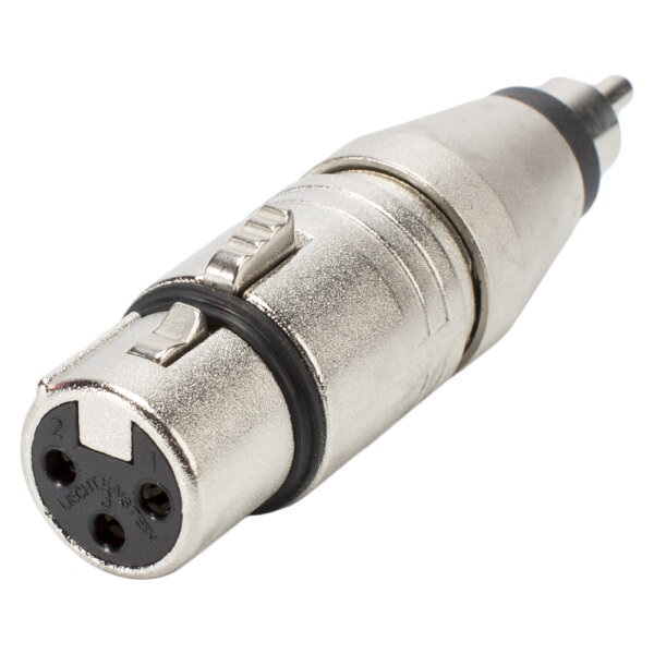 NEUTRIK®  Adapter | RCA male/XLR 3-pole female straight, grey