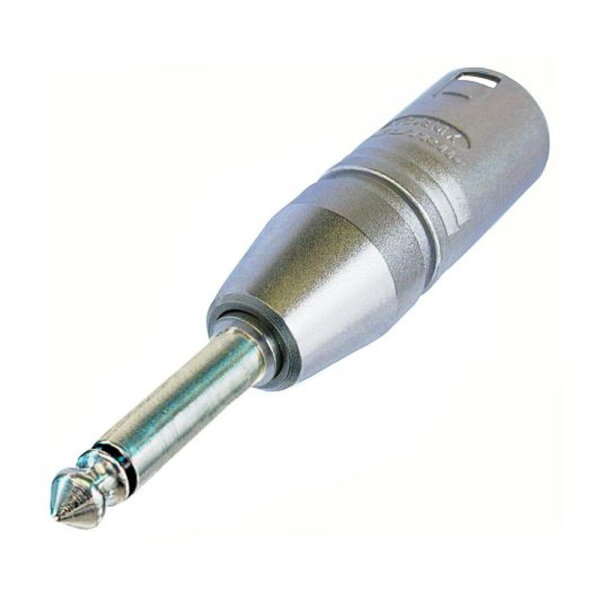 NEUTRIK®  Adapter | jack mono/XLR 3-pole male straight, grey