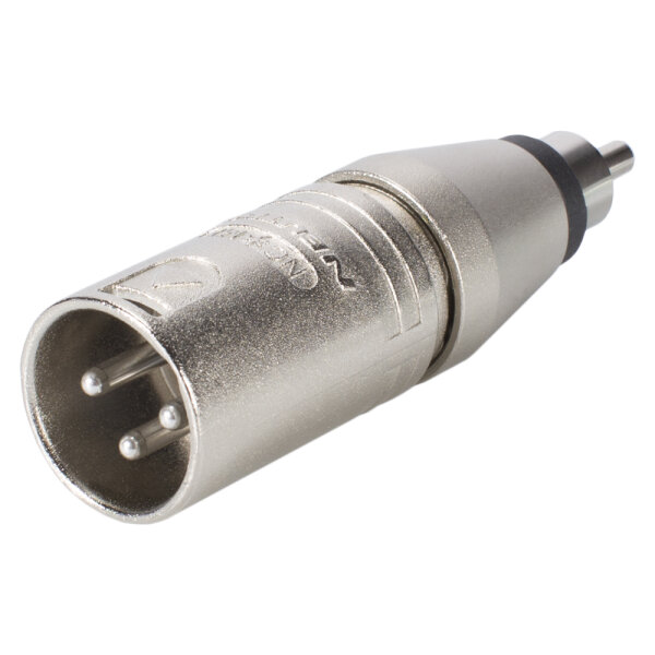 NEUTRIK®  Adapter | RCA male/XLR 3-pole male straight, grey