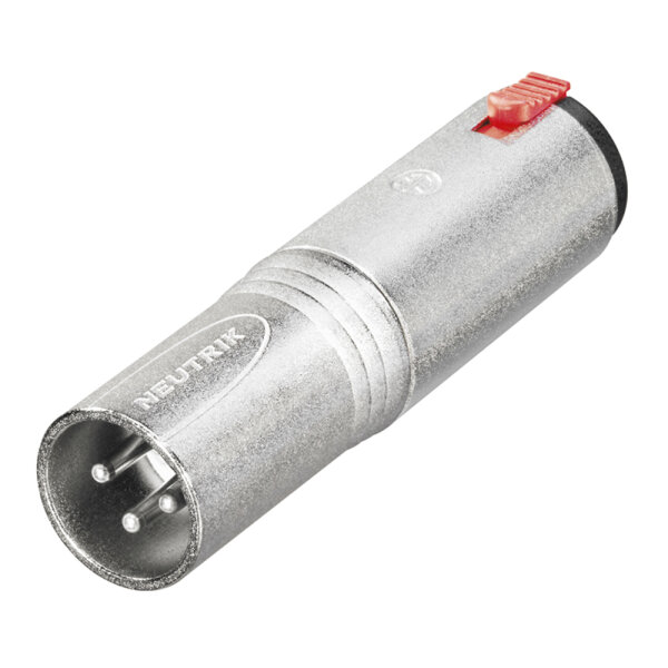NEUTRIK®  Adapter | Female stereo jack/XLR 3-pole male straight, grey
