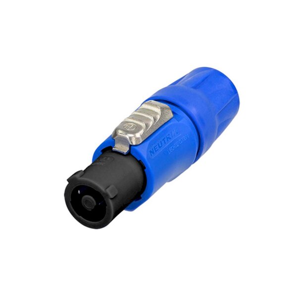 NEUTRIK® powerCON®, 3-pol , Kunststoff-, Schraubkontakt-Kabelbuchse, versilberte(r) Kontakt(e), gerade, blau