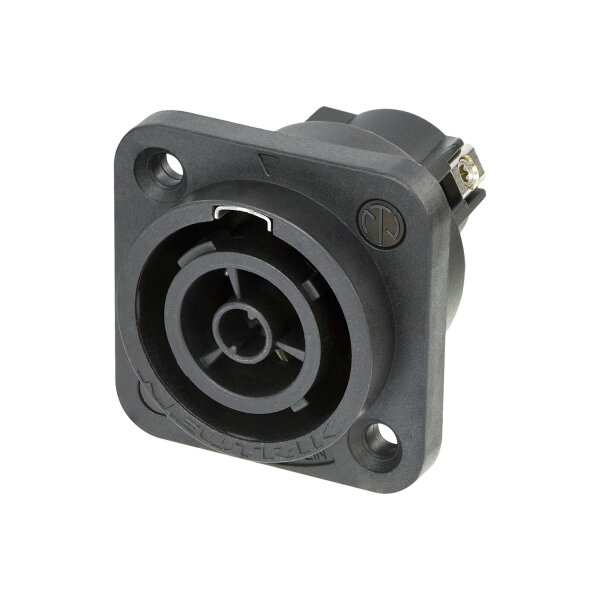 NEUTRIK® powerCON®, UL50E , 3-pole , plastic-, cutting / clamp-male connector, silver plated contact(s), black