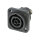 NEUTRIK® powerCON®, UL50E , 3-pole , plastic-, cutting / clamp-male connector, silver plated contact(s), black