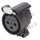 NEUTRIK® XLR, 3-pole , plastic-, Print connection vertical-female connector, gold plated contact(s), Type A, black
