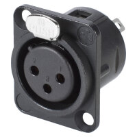 NEUTRIK® XLR, 3-pole , metal-, Soldering-female...