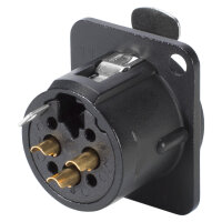 NEUTRIK® XLR, 3-pole , metal-, Soldering-female...