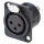 NEUTRIK® XLR, 3-pole , metal-, Soldering-female connector, gold plated contact(s), Type D, black