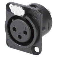 NEUTRIK® XLR, 3-pole , metal-, Soldering-female...